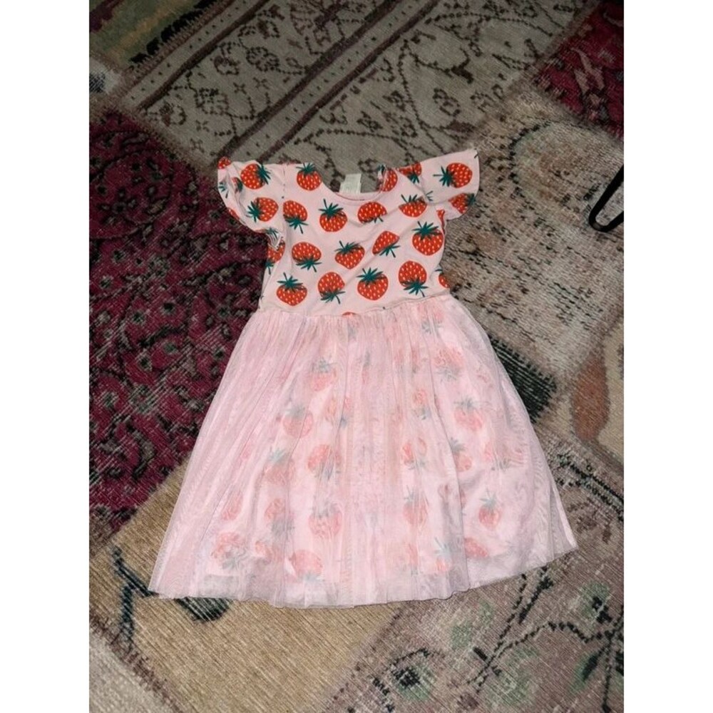 Hanna Anderson strawberry pink dress girly fairy